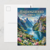 Hardangerfjord Noorwegen Briefkaart (Voorkant / Achterkant)