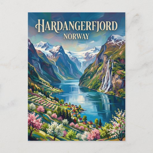 Hardangerfjord Noorwegen Briefkaart (Voorkant)