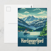 Hardangerfjord Noorwegen Briefkaart (Voorkant / Achterkant)