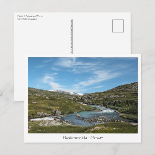 Hardangervidda Noorwegen Briefkaart (Voorkant / Achterkant)