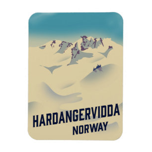 Hardangervidda Noorwegen vakantieposter. Magneet