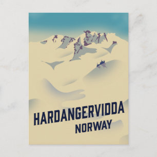 Hardangervidda Norway vakantie poster. Briefkaart