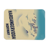 Hardangervidda Norway vakantie poster. Magneet (Horizontaal)