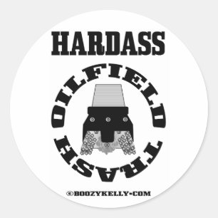 Hardass Oil Field Trash, Olieveld Sticker, Olie Ronde Sticker