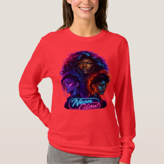 Hardball Syndicate Women Cyber Neon Glow Lange Mou T-shirt