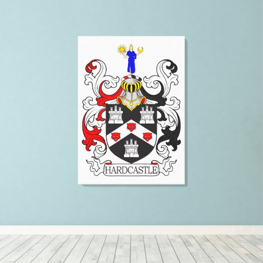 Hardcastle Coat of Arms I Canvas Afdruk (Insitu (Houten vloer))
