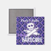 Hardcore bakkersmagneet (alleen vierkant) magneet (Voorkant / Achterkant)