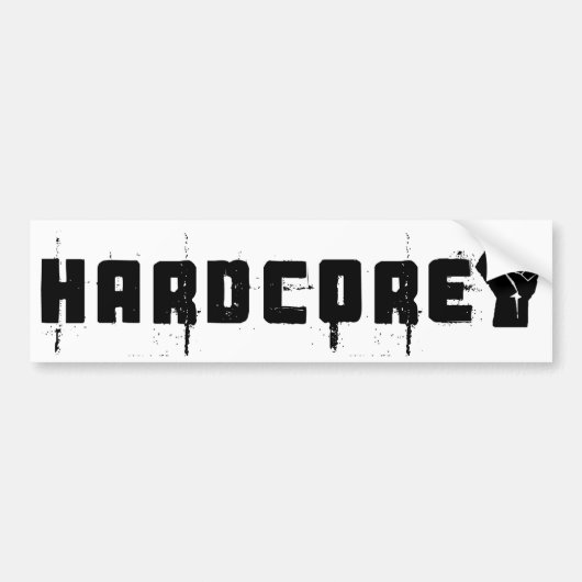 Hardcore Bumpersticker (Voorkant)