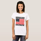 HARDCORE CONSERVATIEF Patriottisch T-Shirt (Voorkant volledig)