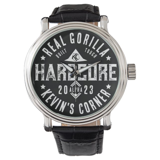 HARDCORE Echte Gorilla Gebouwd Tough Alpha Man Horloge (Voorkant)