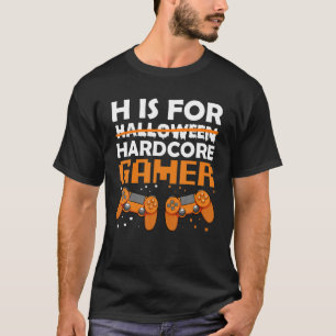 Hardcore gamer Lazy Halloween Costume Video Game C T-shirt