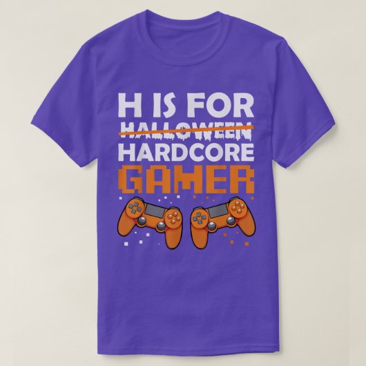 Hardcore gamer Lazy Halloween Costume Videogame Co T-shirt (Design voorkant)