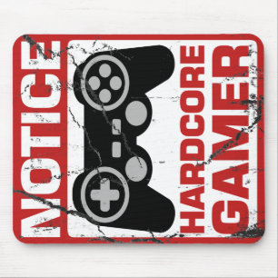 Hardcore gamer Notice Signboard Muismat