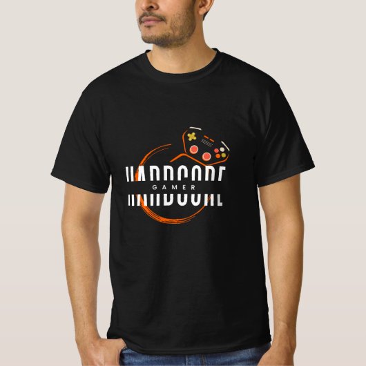 Hardcore gamer T-Shirt (Voorkant)