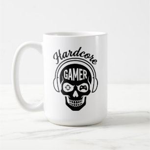 Hardcore Gamer T-shirt - Neon Retro E-Sports Sched Koffiemok