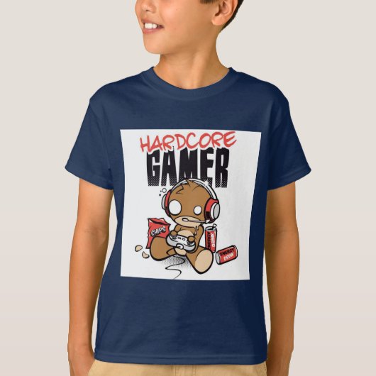 Hardcore gamers shirt (Voorkant)