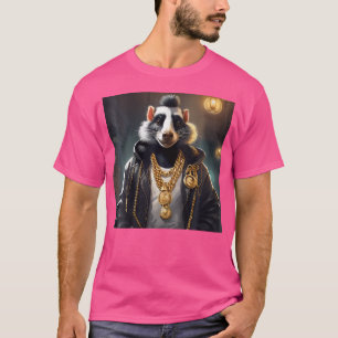 Hardcore Gangster Rap Skunk Gold Chain Bling Schat T-shirt