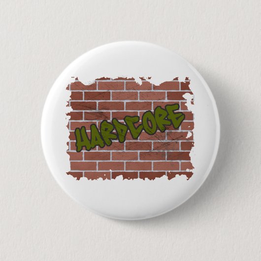 hardcore graffiti-ontwerp ronde button 5,7 cm (Voorkant)