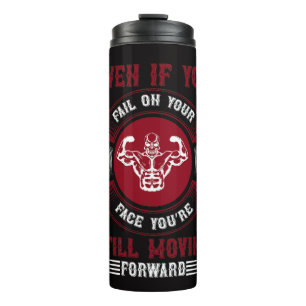 Hardcore Gym Motivatie Grafische T-shirt Thermosbeker