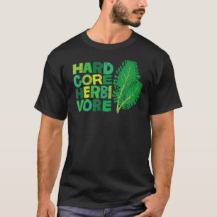 Hardcore Herbivoor Plantaardige Voeding Vegetarisc T-shirt