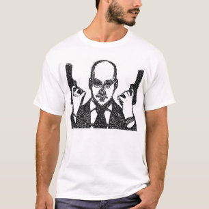 Hardcore Hijackers Salvatore op een wit T-shirt