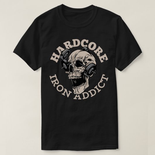 Hardcore ijzeradvies, schedelgewicht t-shirt (Design voorkant)