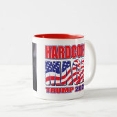 Hardcore Maga 2024 Tweekleurige Koffiemok (Voorkant rechts)