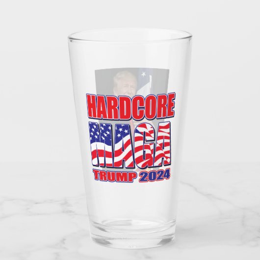 Hardcore MAGA Glas (Voorkant)