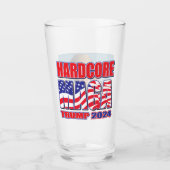 Hardcore MAGA Trump 2024 Glas (Voorkant)