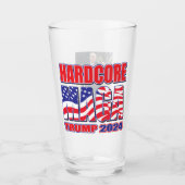 Hardcore MAGA Trump 2024 Glas (Voorkant)