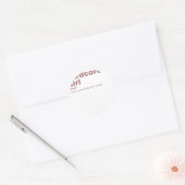 hardcore meisje - Hardcore Ronde Sticker (Envelop)