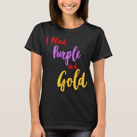 Hardcore Paars & Goud T-shirt (Voorkant)