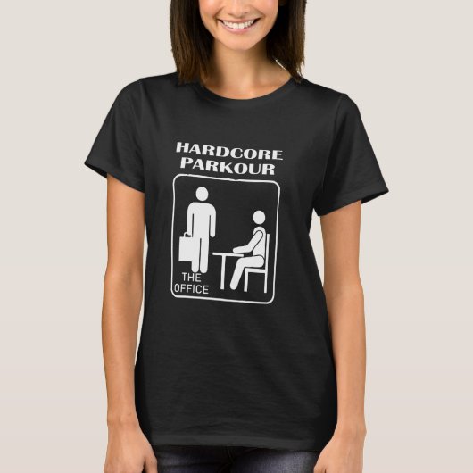 Hardcore Parkour De Kantoor Grappige Parkour en gr T-shirt (Voorkant)