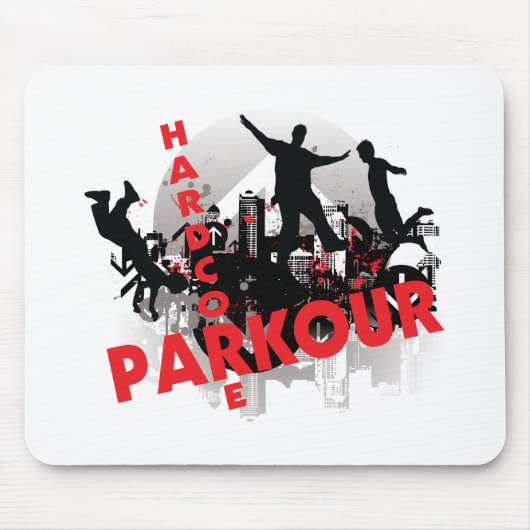 Hardcore Parkour Grunge City Muismat (Voorkant)