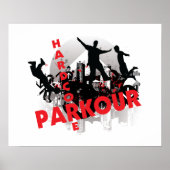 Hardcore Parkour Grunge City Poster (Voorkant)