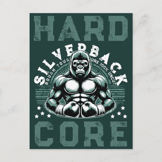HARDCORE SILVERBACK GORILLA BRIEFKAART (Voorkant)