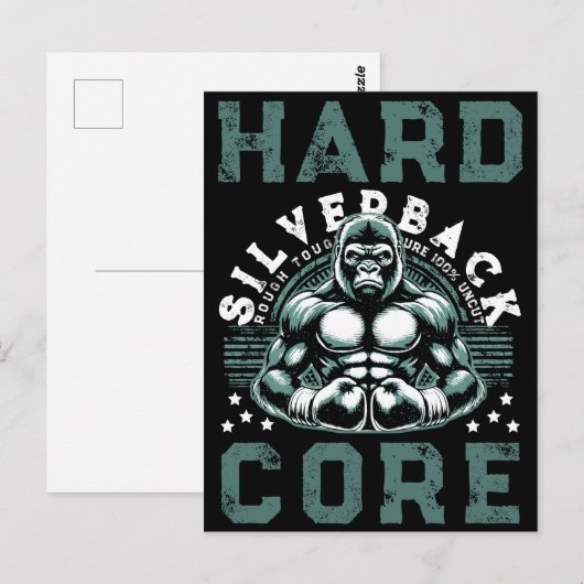 HARDCORE SILVERBACK GORILLA BRIEFKAART (Voorkant / Achterkant)