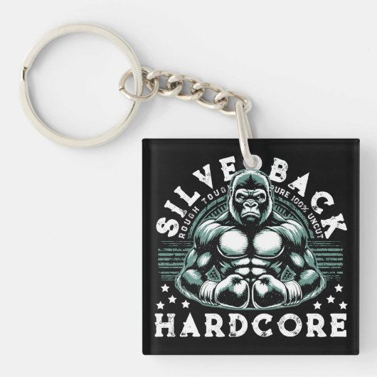 HARDCORE SILVERBACK GORILLA SLEUTELHANGER (Voorkant)