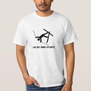 hardcore ski ' ik doe al mijn eigen stunts ' stunt t-shirt