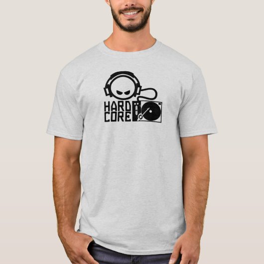 Hardcore Smilie Dj T-shirt (Voorkant)