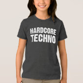 Hardcore Techno Distressed logo design Tri-Blend Shirt (Voorkant)