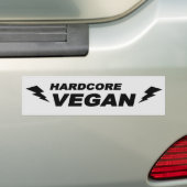 Hardcore Vegan Bumpersticker (Op auto)