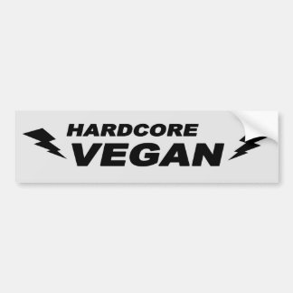 Hardcore Vegan Bumpersticker
