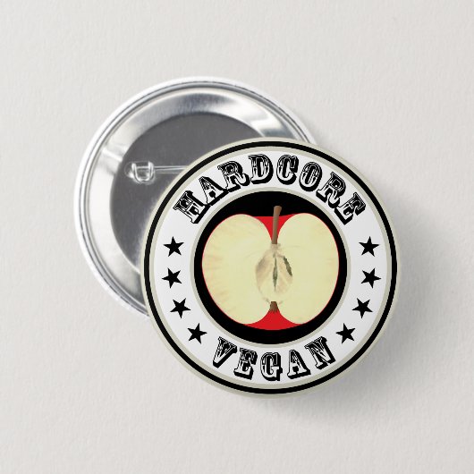 Hardcore Vegan Ronde Button 5,7 Cm (Voorkant /achterkant)