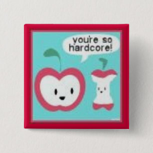 Hardcore Vierkante Button 5,1 Cm