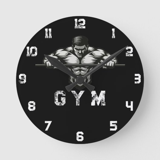 Hardcore Workout Klok Power Grip Gym Decor (Voorkant)