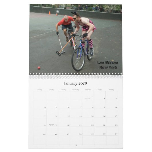 Hardcourt Bicycle Polo - Gepersonaliseerd Kalender (Jan 2026)