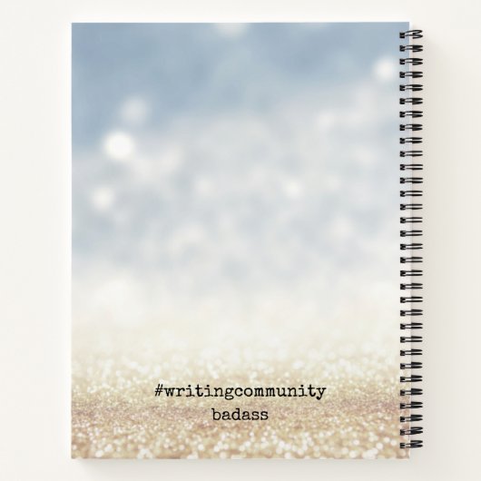 Hardcover badasswriter notitieboek - sparkles (Achterkant)