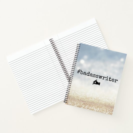 Hardcover badasswriter notitieboek - sparkles (Binnen)