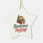 Hardcover Holidays Festive Keepsake Keramisch Ornament (Links)